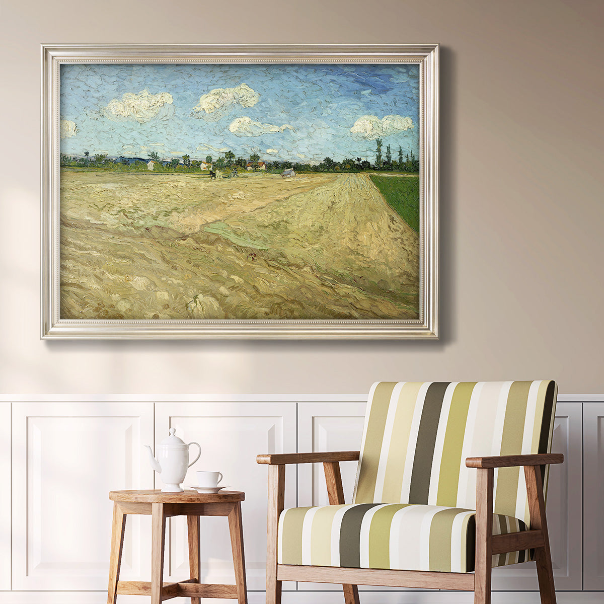 Ploughed Fields - Ornate Framed Canvas Print