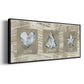 Burlap Music Ornaments - Floater Framed Canvas Print