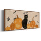Pumpkin Patch Cats Collection D - Floater Framed Canvas Print