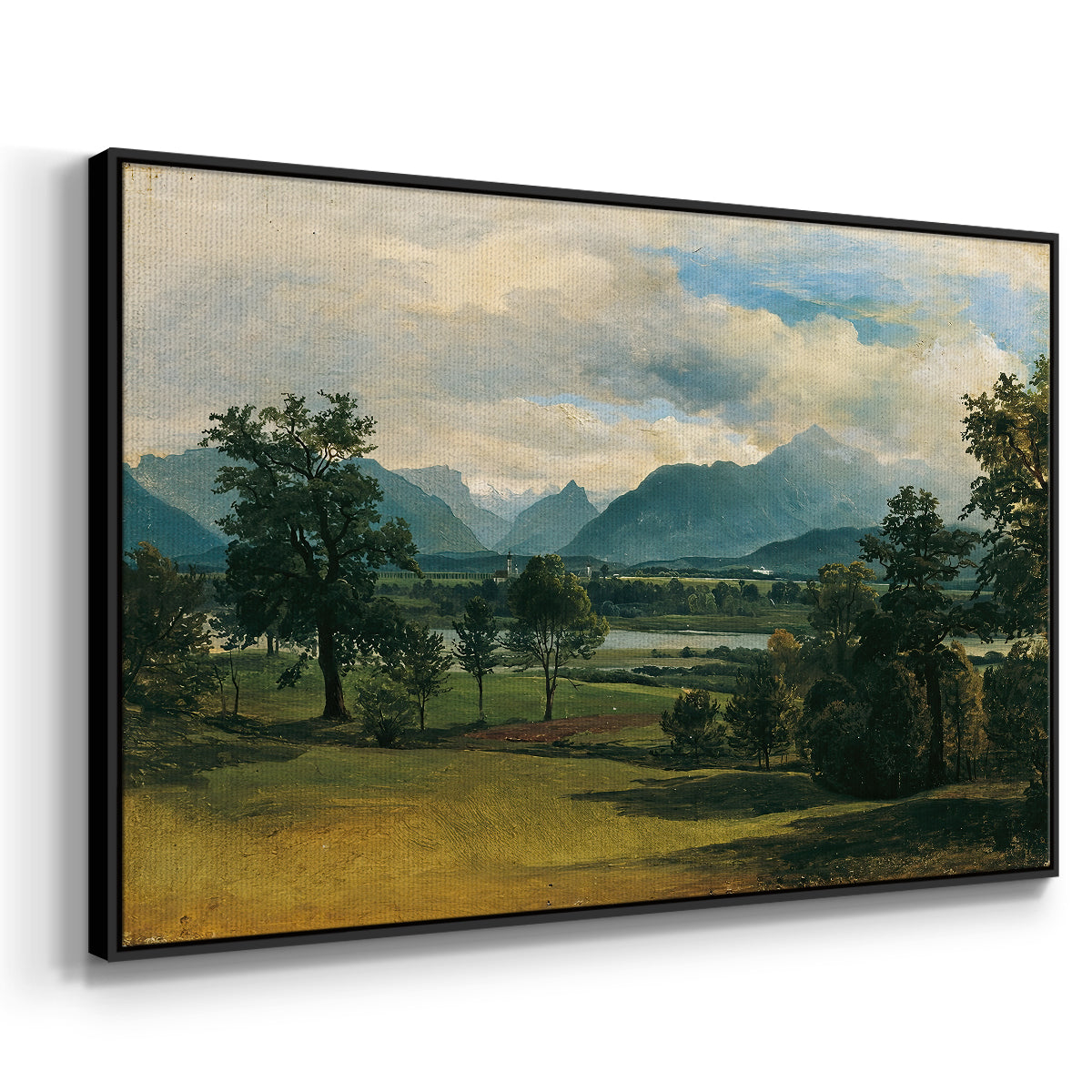 View of Liefering, 1830 - Floater Framed Canvas Print
