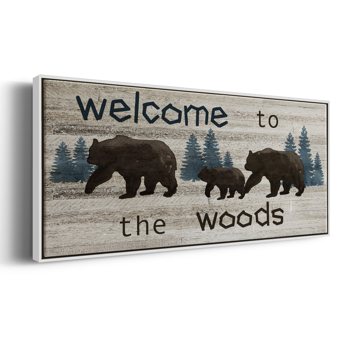 Bears Welcome - Floater Framed Canvas Print