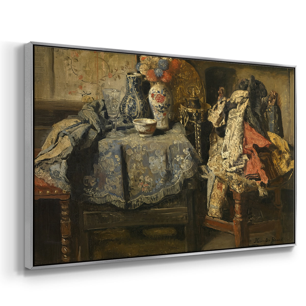 Still Life Requisites, 1885 - Floater Framed Canvas Print
