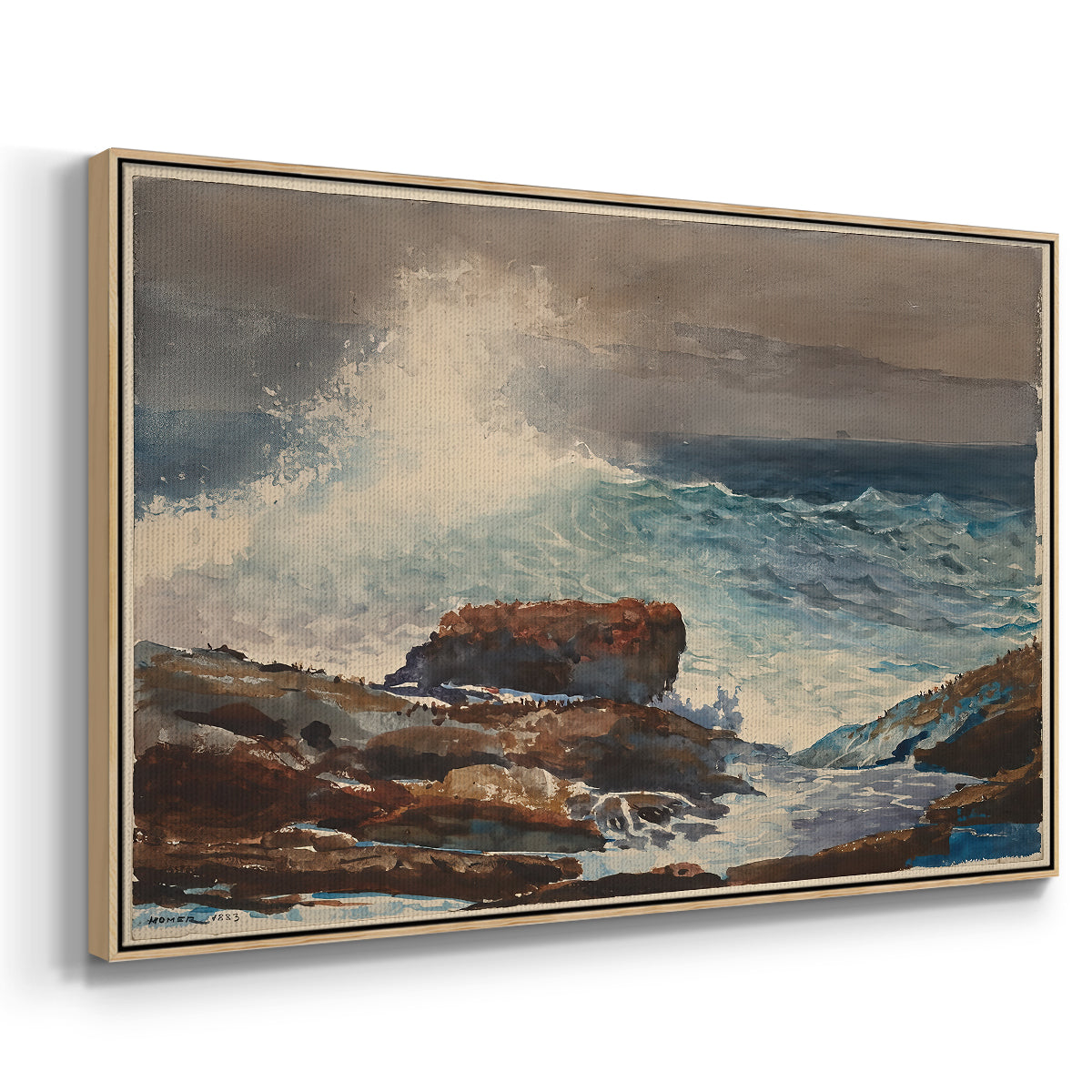 Incoming Tide, Scarboro, Maine, 1883 - Floater Framed Canvas Print