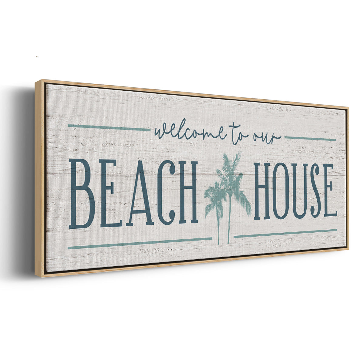 Our Beach House - Floater Framed Canvas Print
