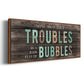 Troubles Bubbles - Floater Framed Canvas Print