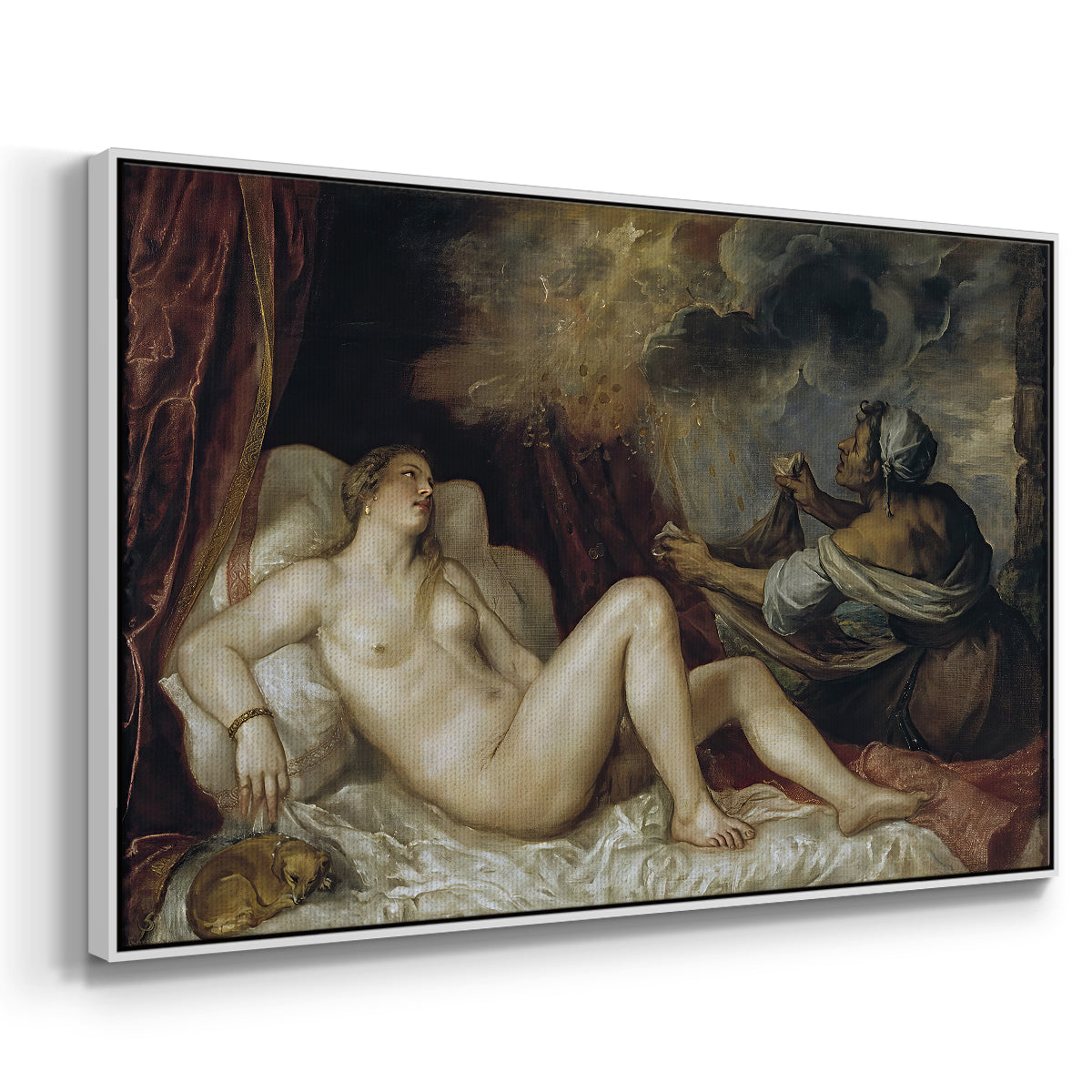 Danaë, c. 1560-1565 - Floater Framed Canvas Print