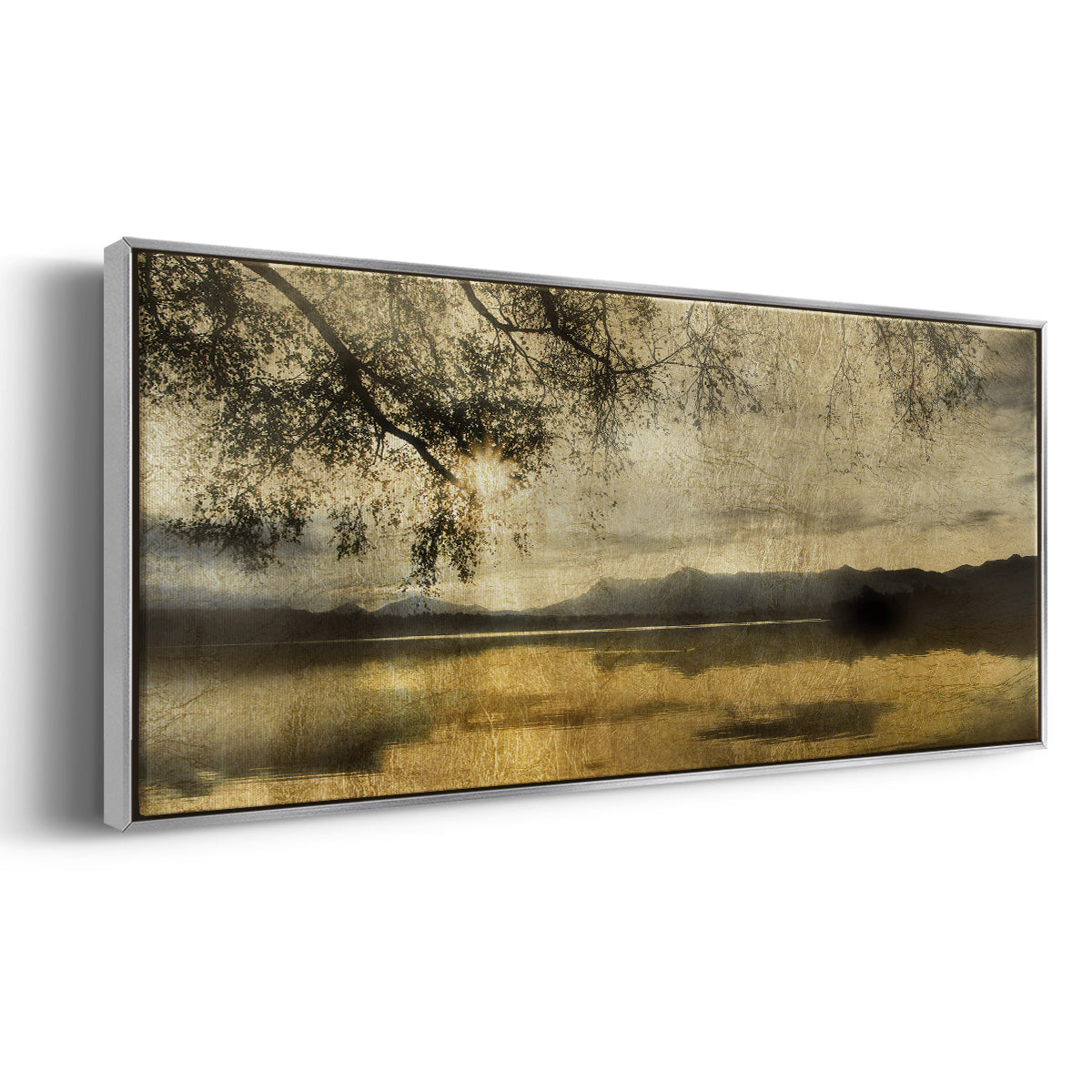 Golden Staffelsee Lake - Floater Framed Canvas Print