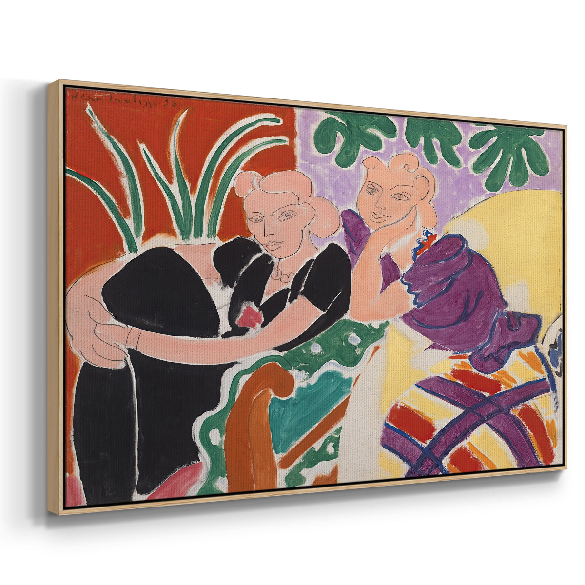 The Conversation, 1938 - Floater Framed Canvas Print