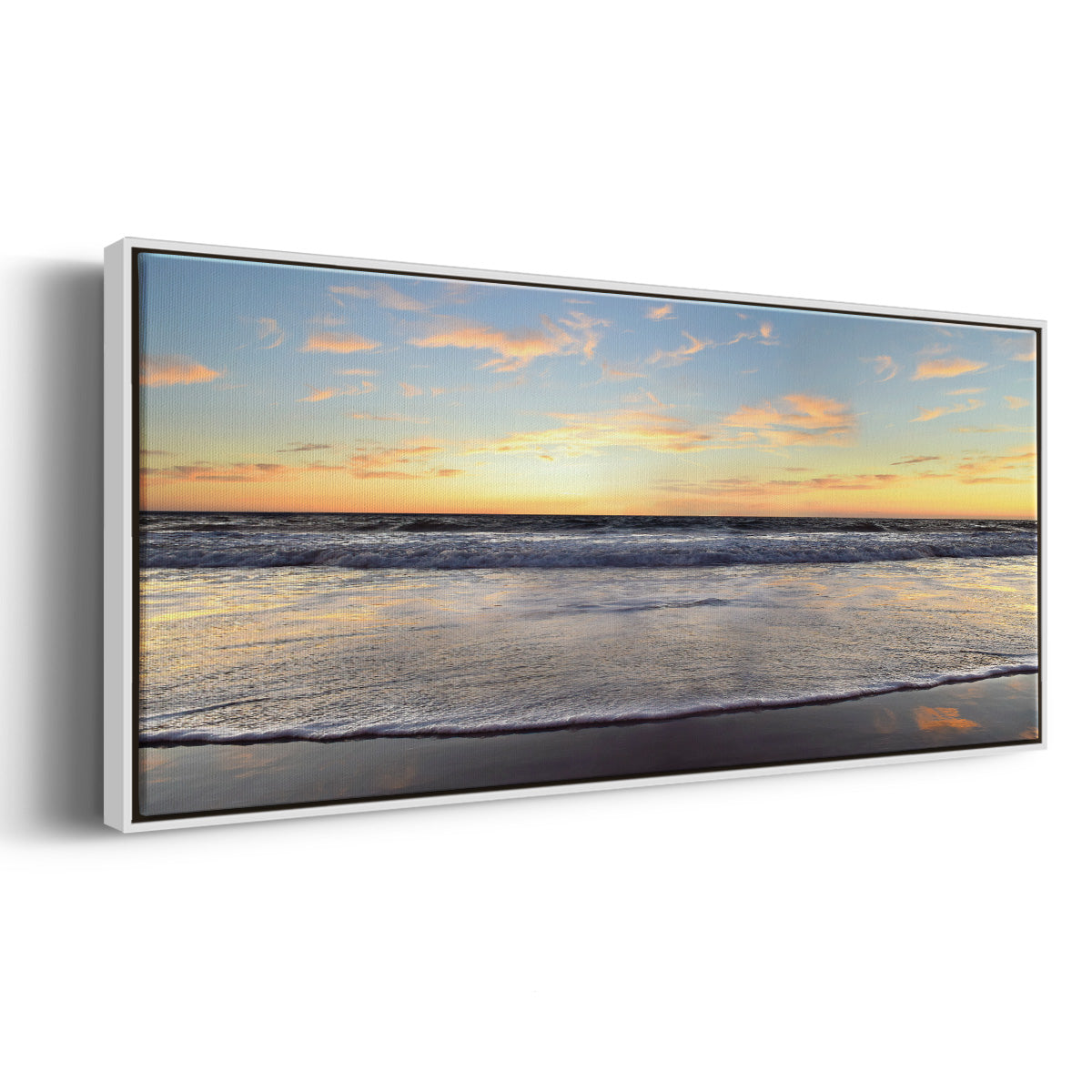 Evening on Venice Beach - Floater Framed Canvas Print