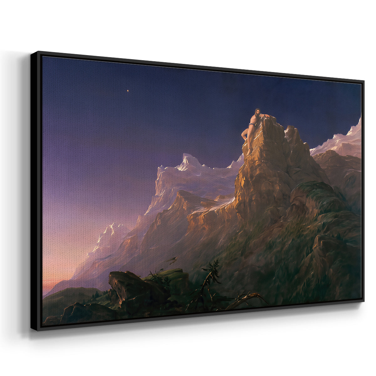 Prometheus Bound, 1847 - Floater Framed Canvas Print
