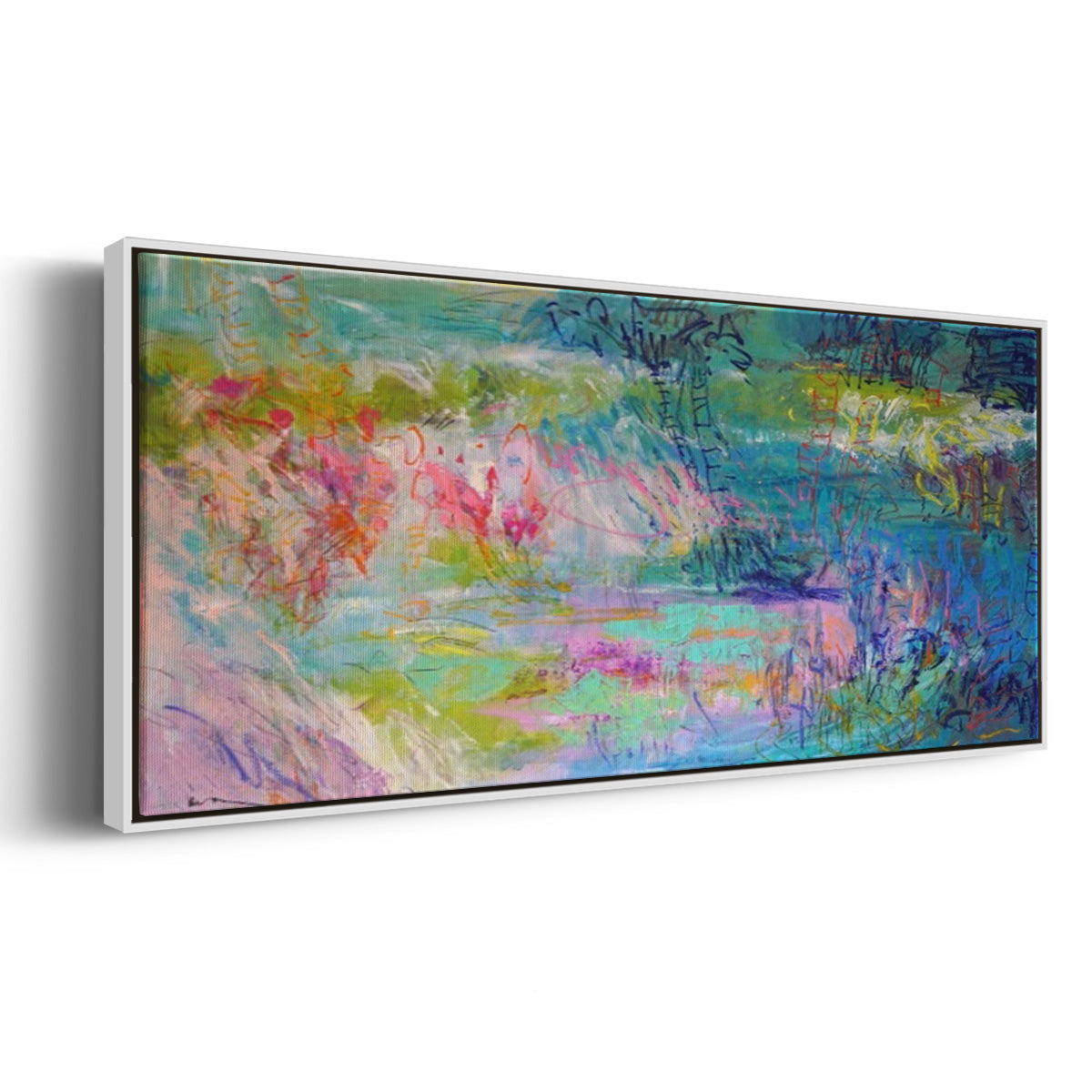 Floating on a Dream - Floater Framed Canvas Print