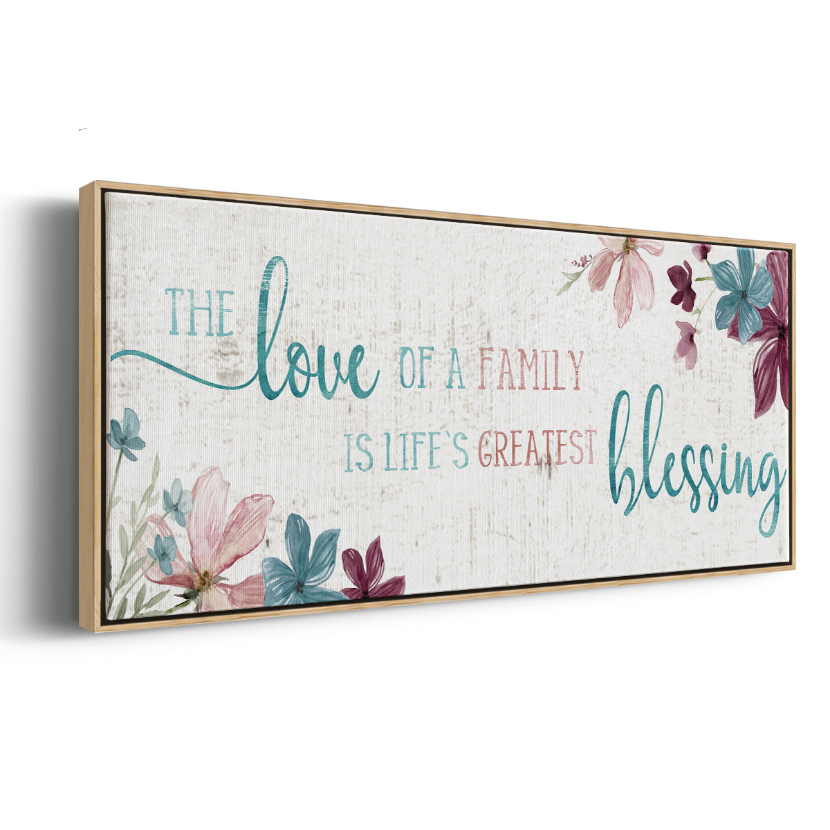 Family Blessing - Floater Framed Canvas Print