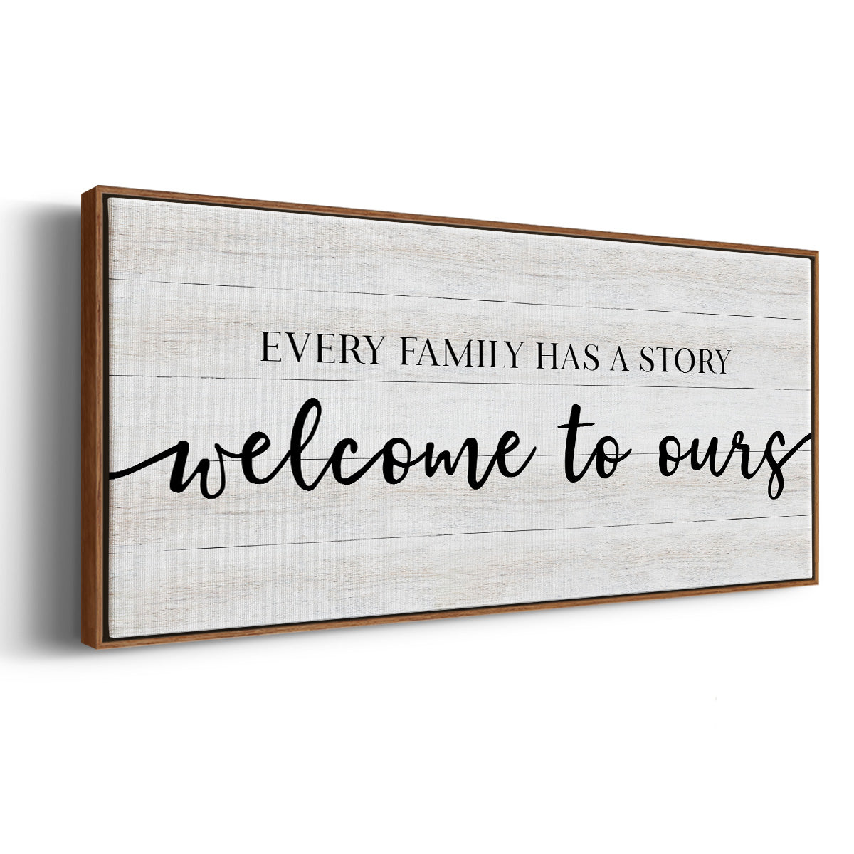 Family Story - Floater Framed Canvas Print