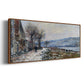 The Seine at Lavacourt, Effect of Snow, 1879 - Floater Framed Canvas Print