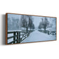 Snowy Road II - Floater Framed Canvas Print