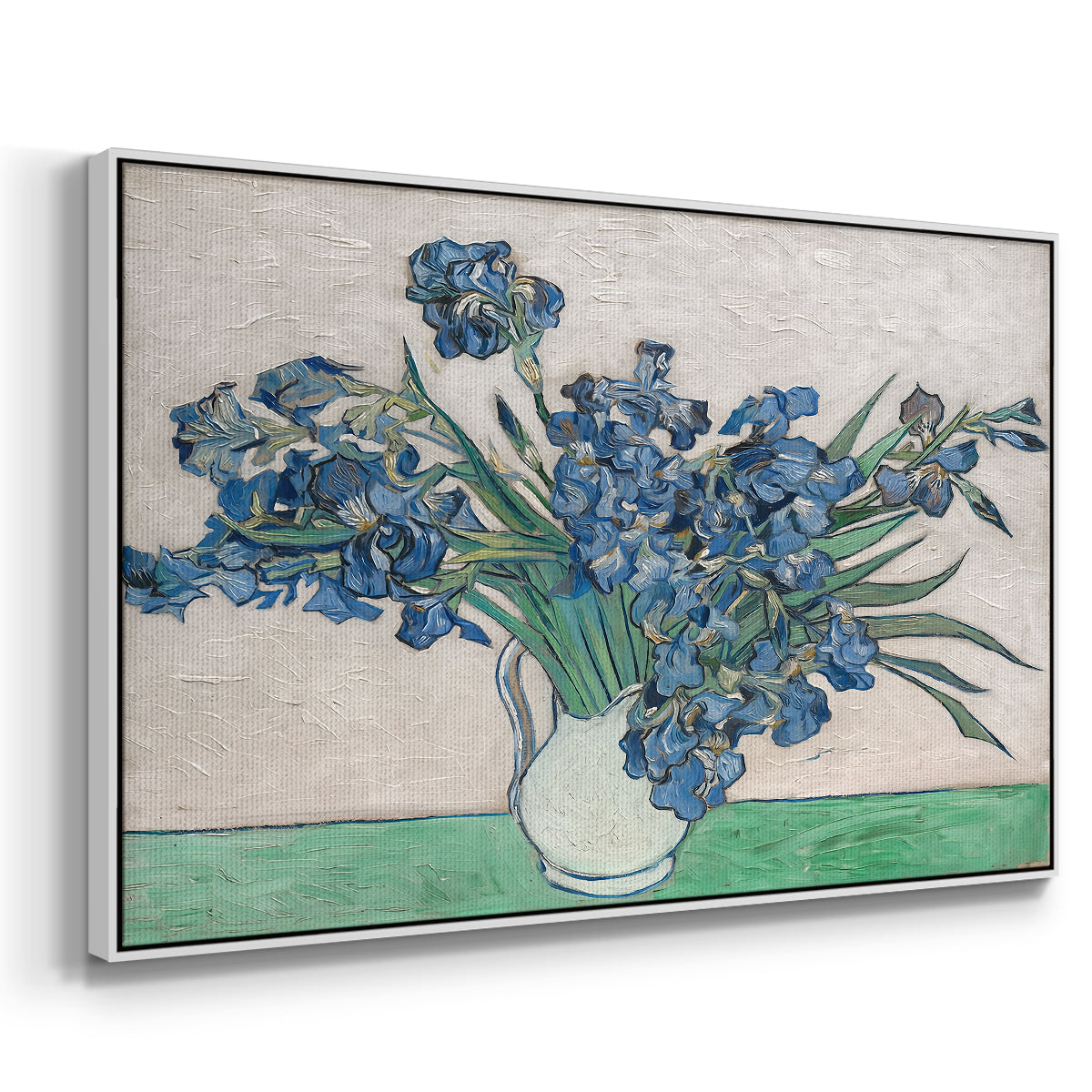 Irises, 1890 - Floater Framed Canvas Print