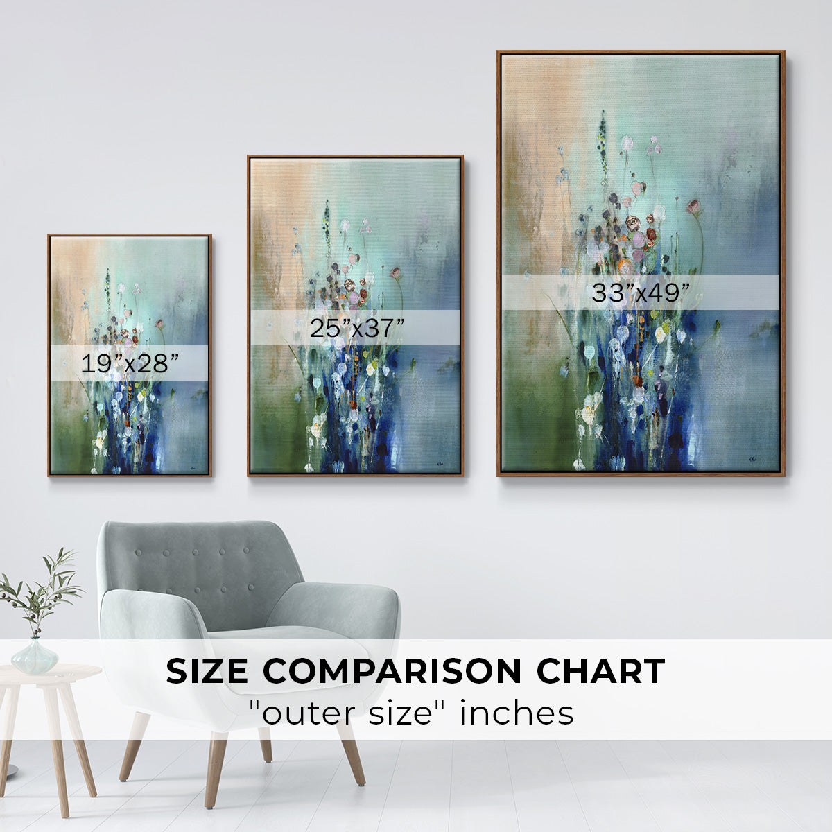 Current Air II - Floater Framed Canvas Print