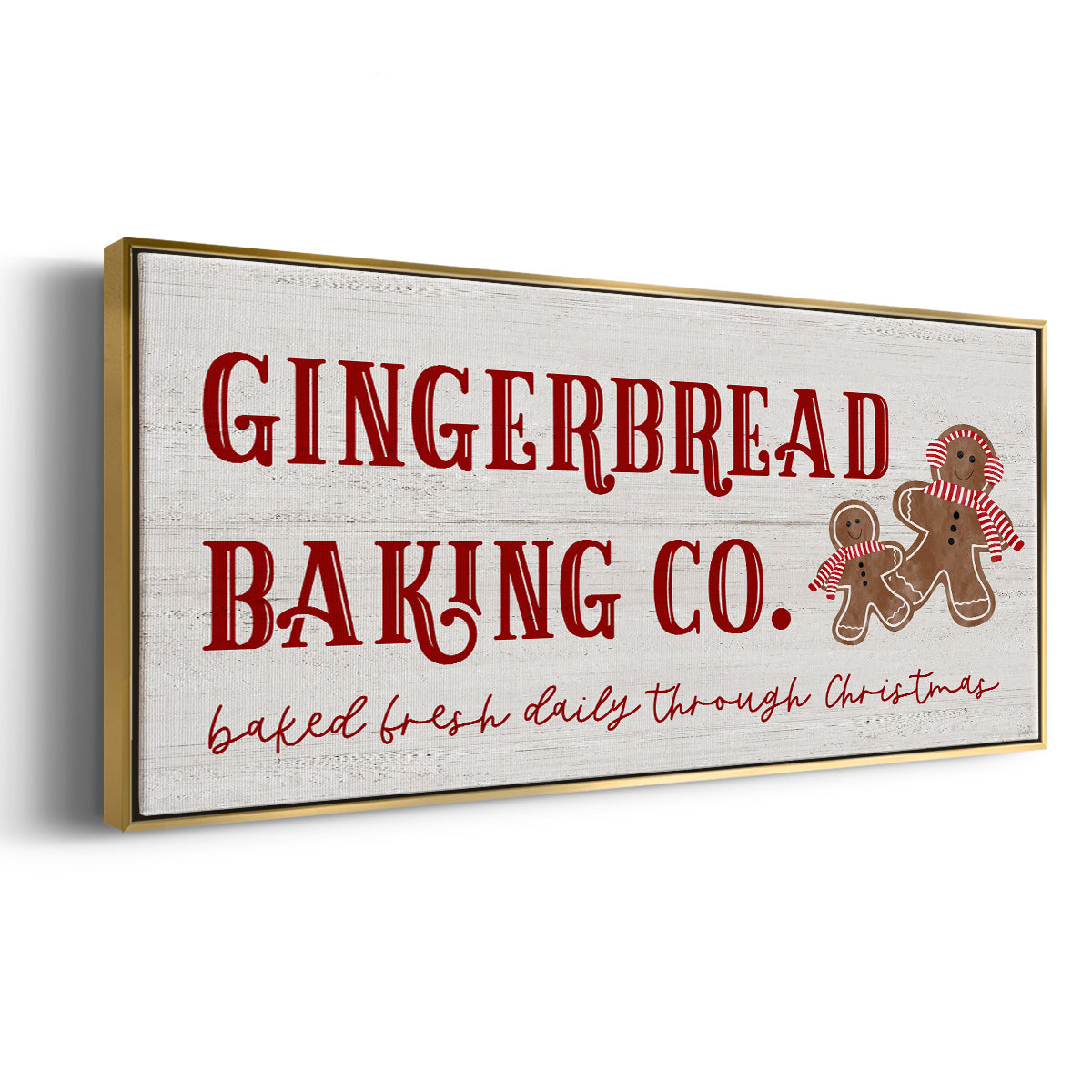 Gingerbread Baking Co - Floater Framed Canvas Print