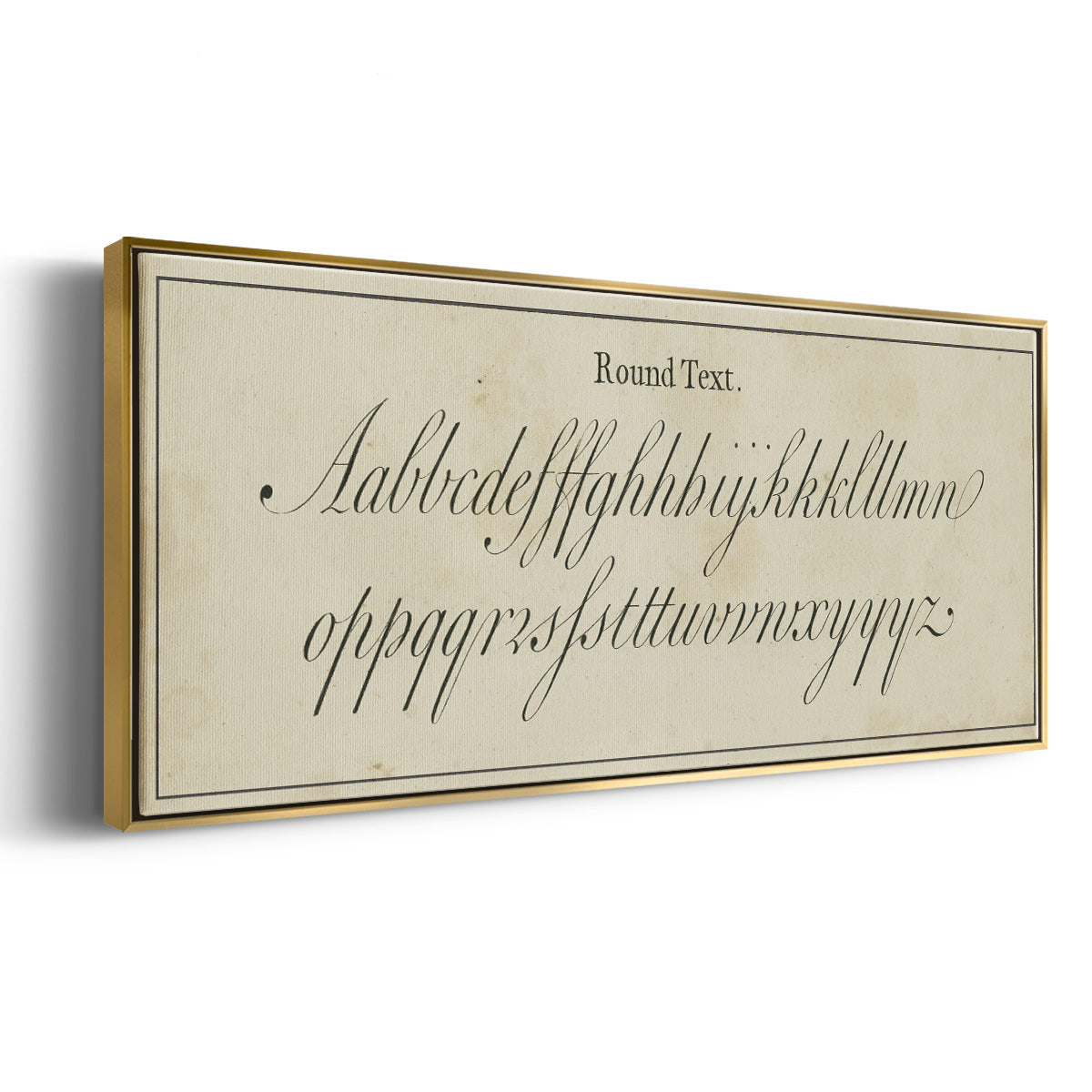 Manuscript Sampler II - Floater Framed Canvas Print