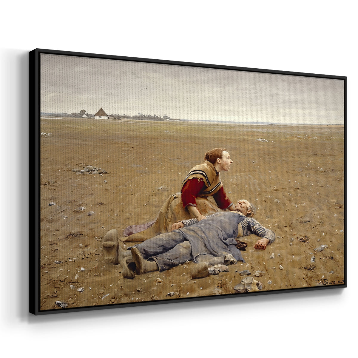 Worn Out (Udslidt), 1889 - Floater Framed Canvas Print