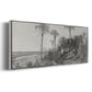 On the Coast of Florida - Floater Framed Canvas Print