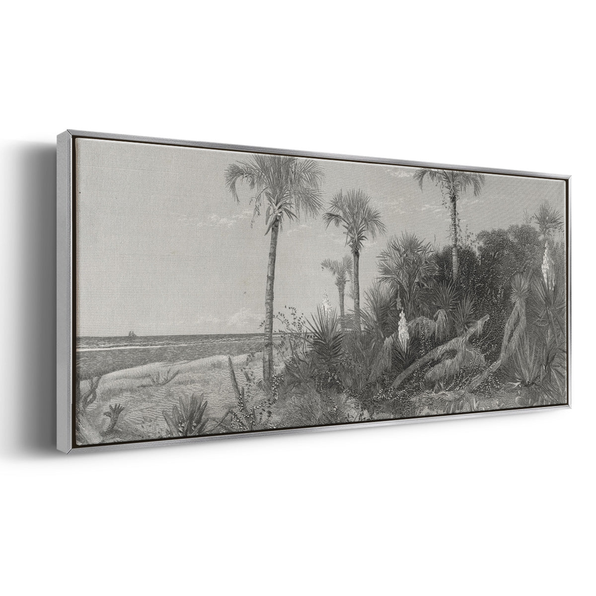 On the Coast of Florida - Floater Framed Canvas Print