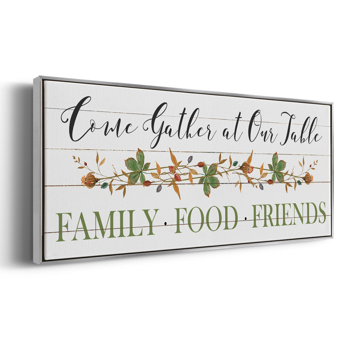 Feeding Friends I - Floater Framed Canvas Print