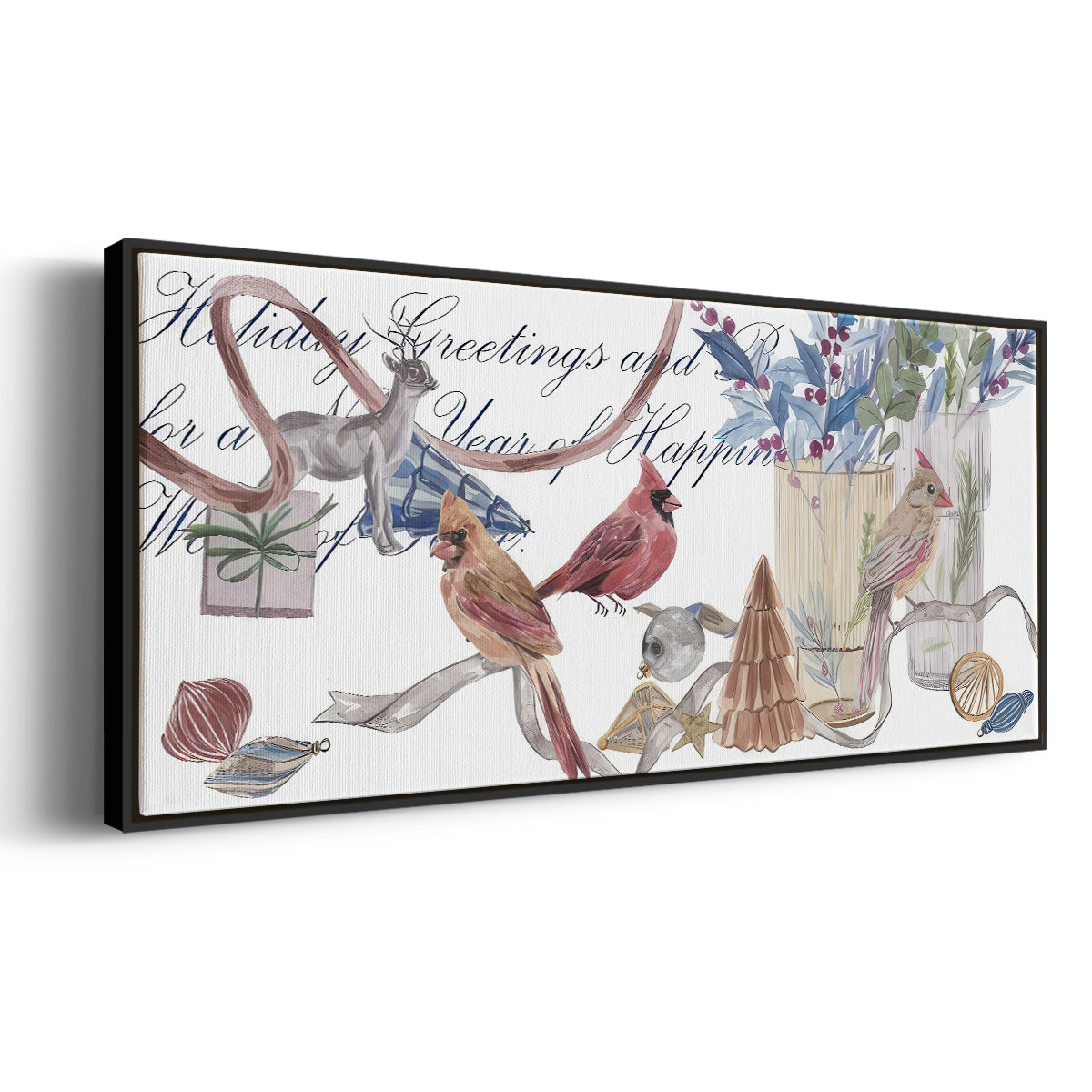 Warm Wishes Collection D - Floater Framed Canvas Print