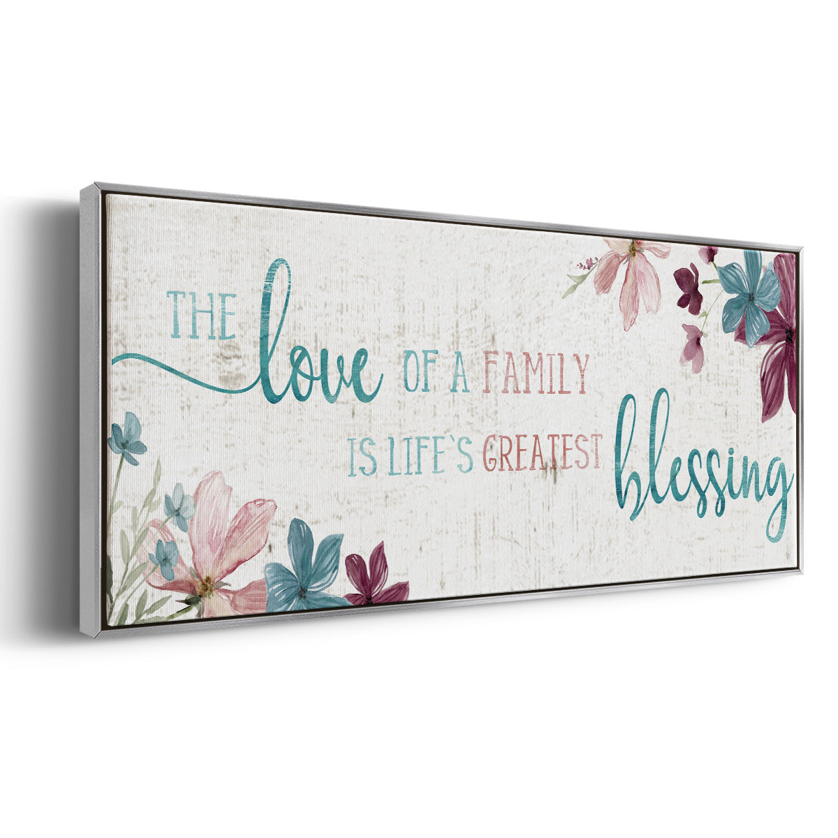 Family Blessing - Floater Framed Canvas Print