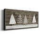 Wooded White Christmas Collection D - Floater Framed Canvas Print