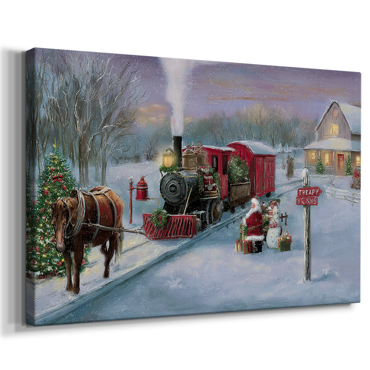 Chalk Serenade of Lantern - Canvas Art Print