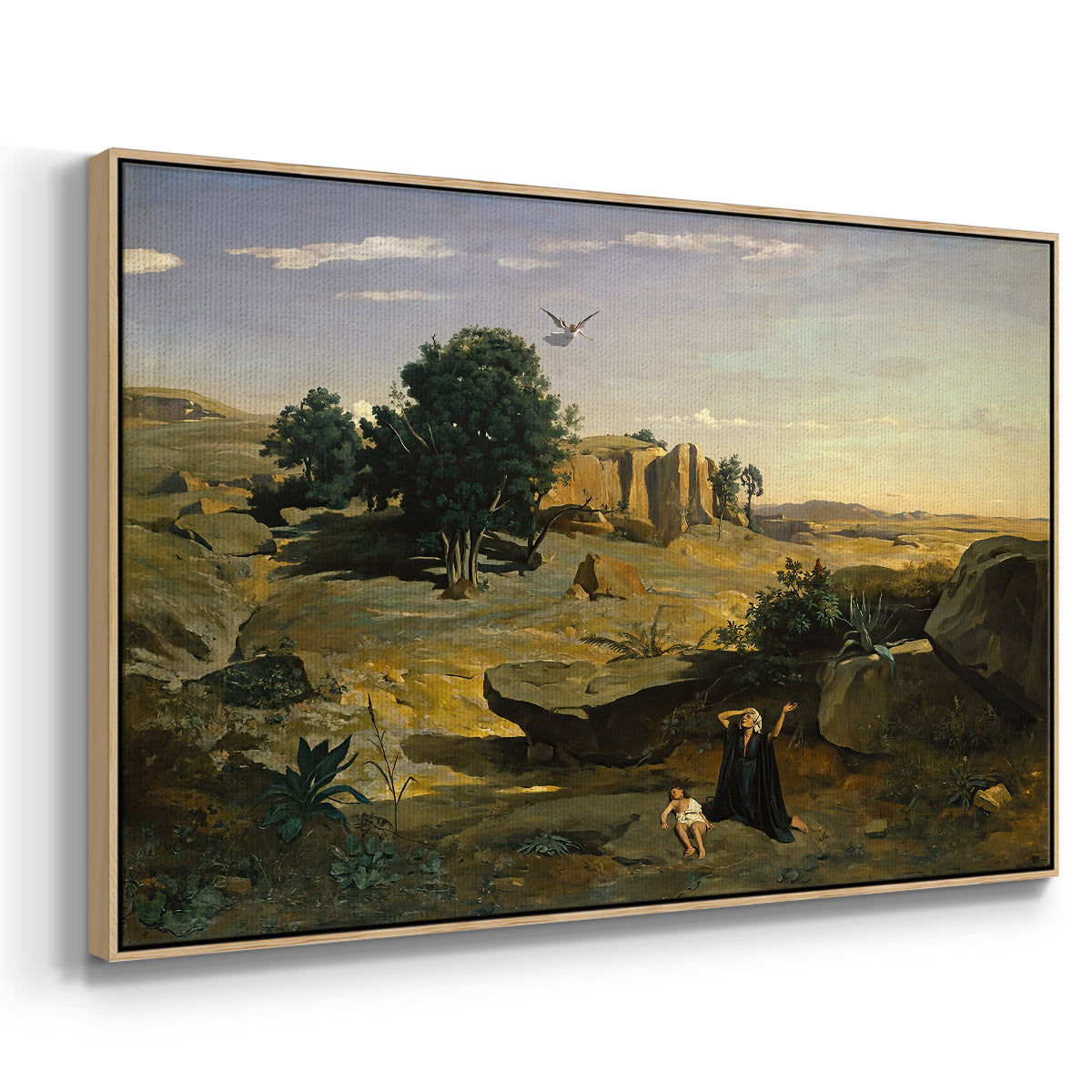 Hagar in the Wilderness, 1835 - Floater Framed Canvas Print