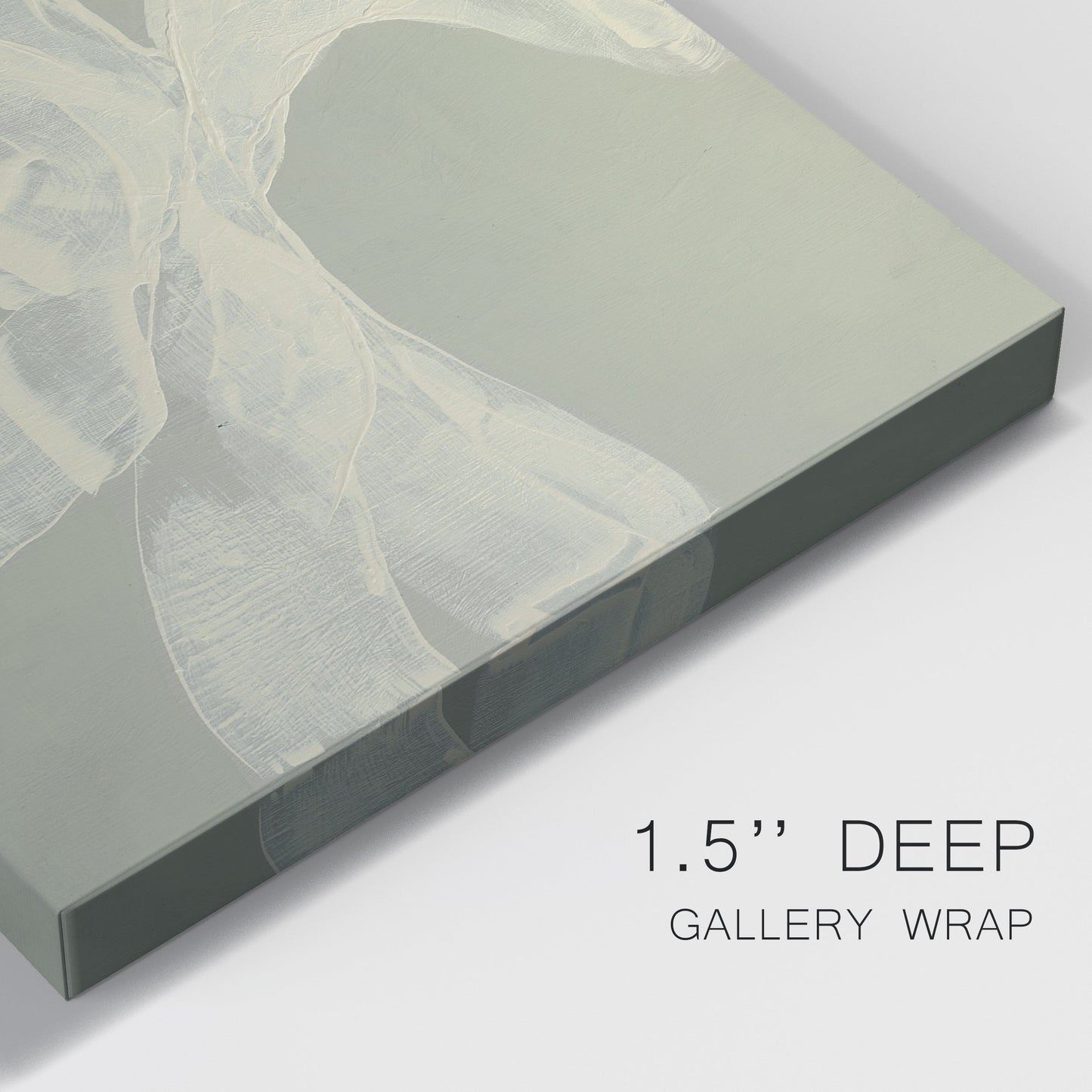 White Ribbon on Celadon II - Canvas Art Print