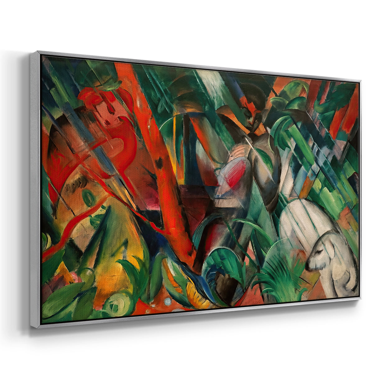 In the Rain, 1912 - Floater Framed Canvas Print