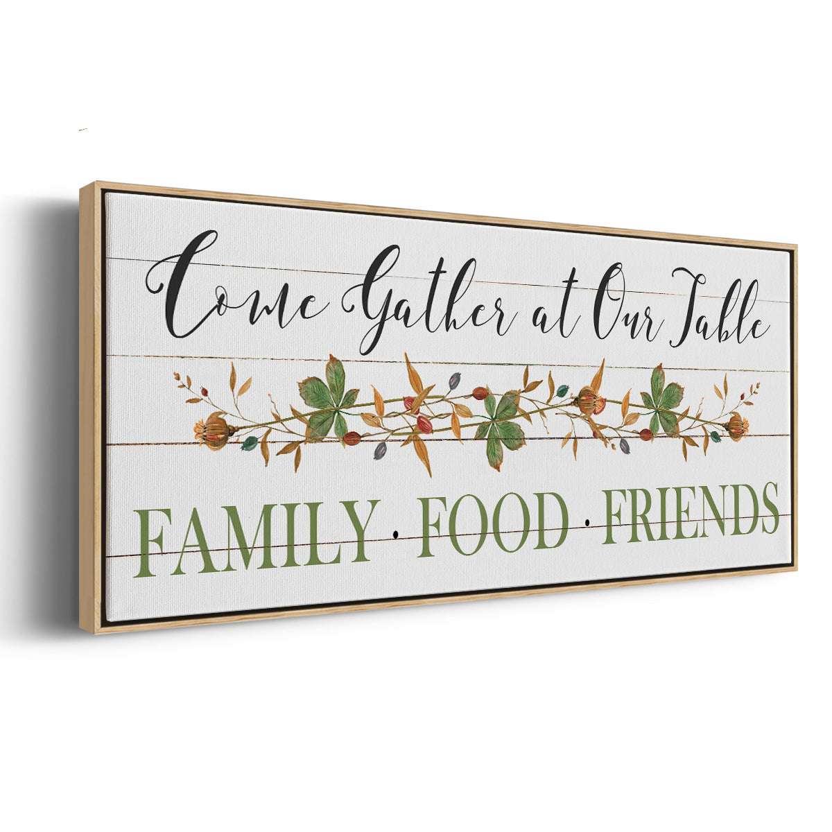 Feeding Friends I - Floater Framed Canvas Print