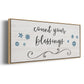 Count Blessings - Floater Framed Canvas Print