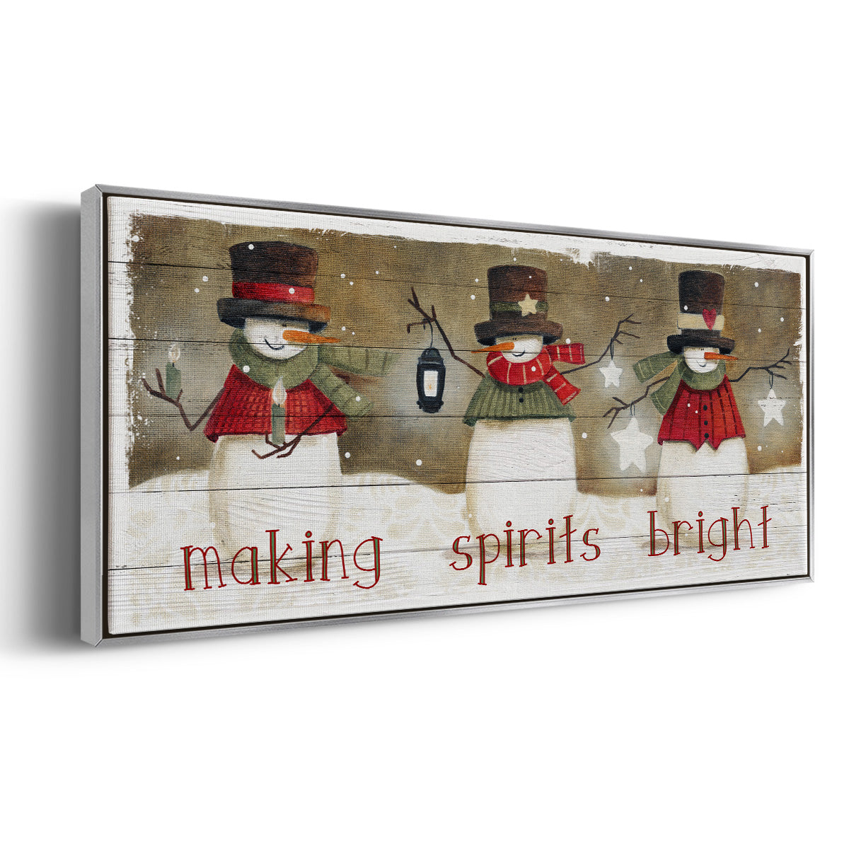 Making Spirits Bright - Floater Framed Canvas Print