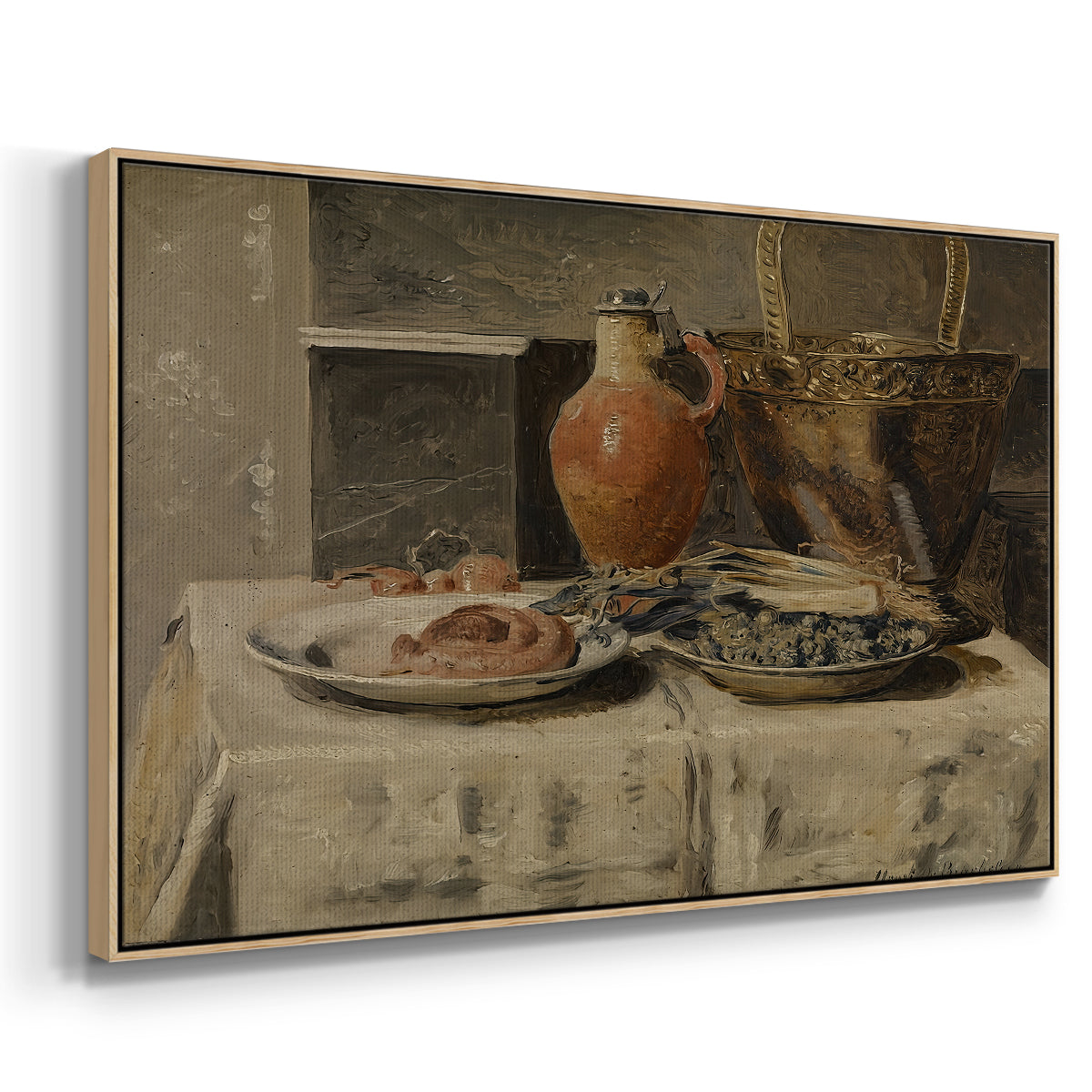Still Life with Jar, c. 1881-1885 - Floater Framed Canvas Print