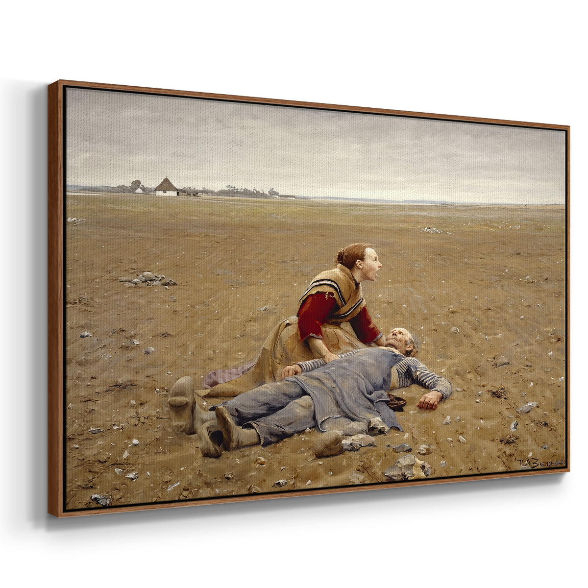 Worn Out (Udslidt), 1889 - Floater Framed Canvas Print