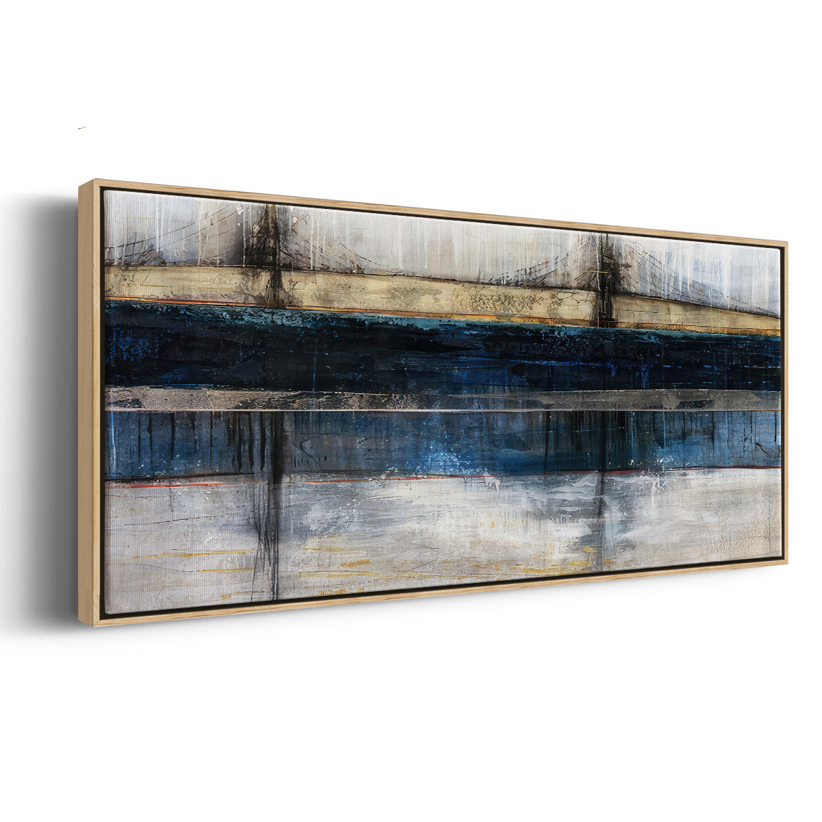 City Blue - Floater Framed Canvas Print