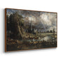 Salisbury Cathedral from the Meadows (Detail), 1831 - Floater Framed Canvas Print