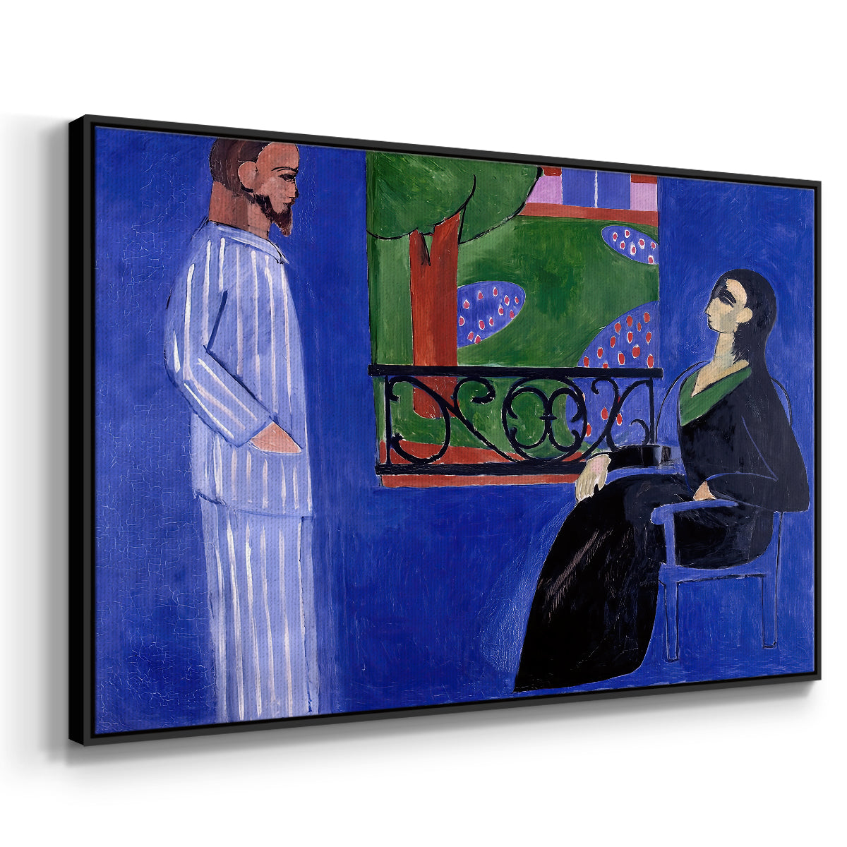 The Conversation, c. 1908-1912 - Floater Framed Canvas Print