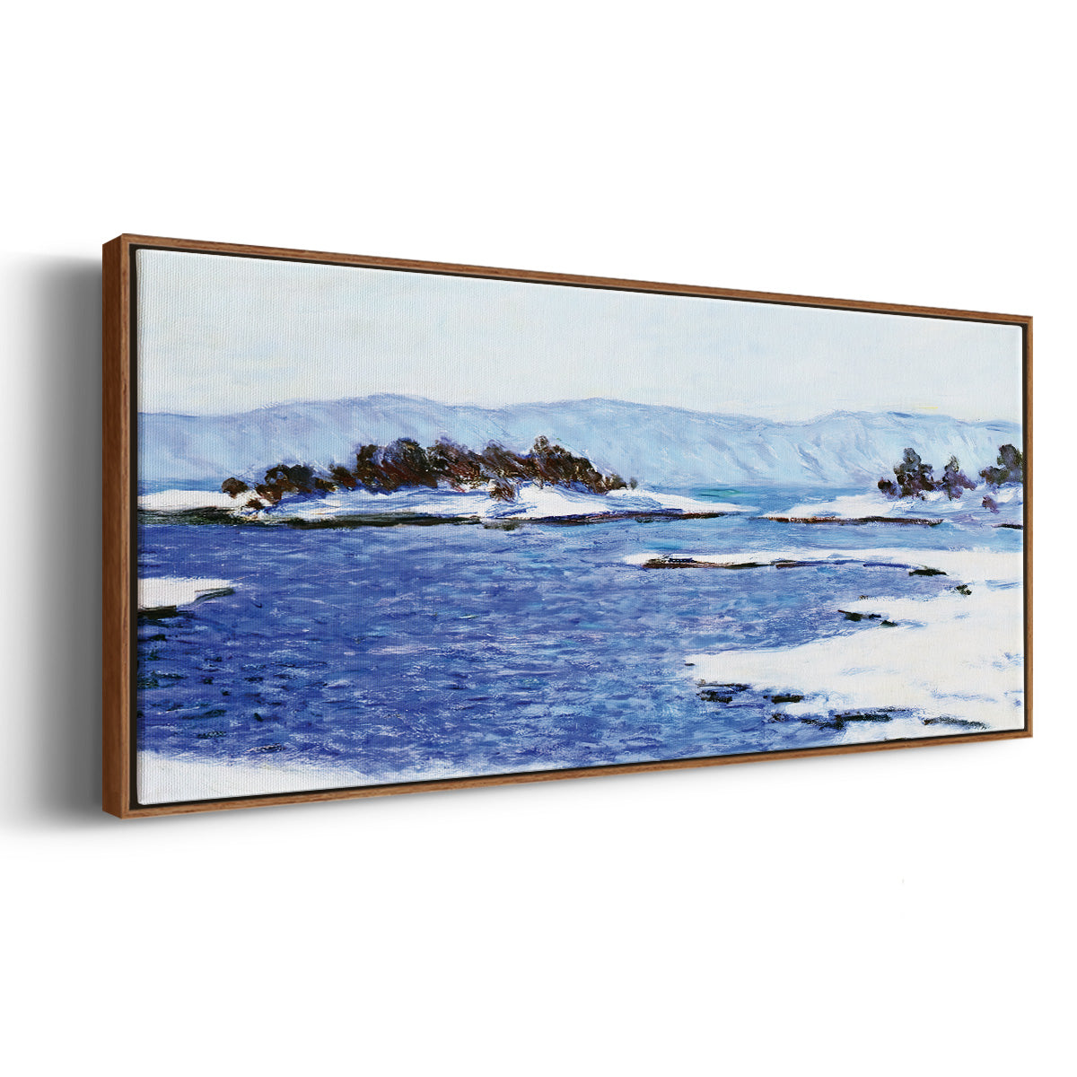 The Banks of the Fjord at Christiania, 1895 - Floater Framed Canvas Print