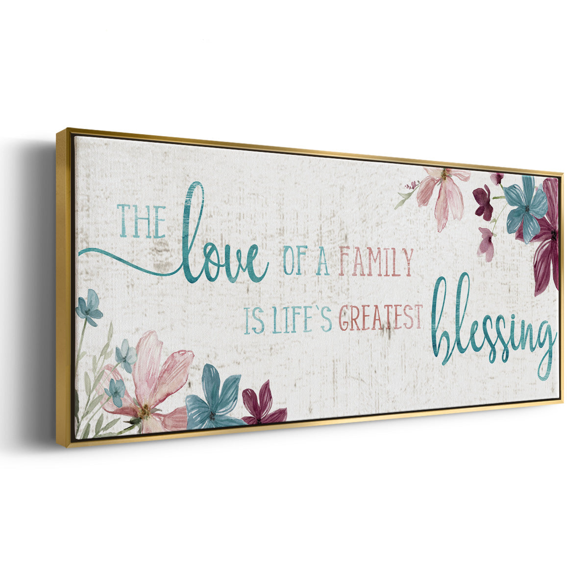 Family Blessing - Floater Framed Canvas Print