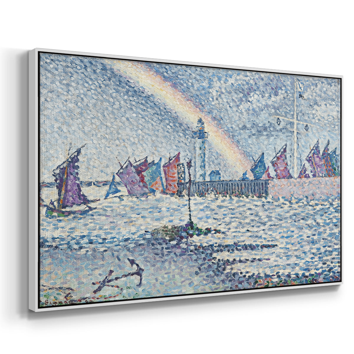 Entrance to the Port of Honfleur, 1899 - Floater Framed Canvas Print