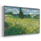 Green Wheat Field with Cypress, 1889 - Floater Framed Canvas Print