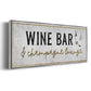 Champagne Lounge - Floater Framed Canvas Print