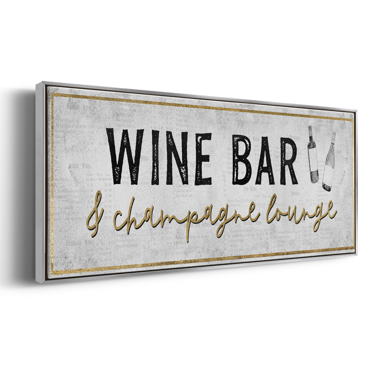 Champagne Lounge - Floater Framed Canvas Print