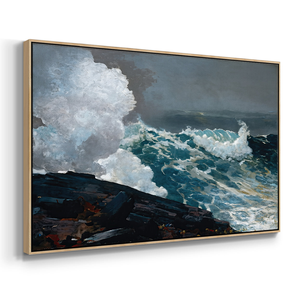 Northeaster, 1895 - Floater Framed Canvas Print