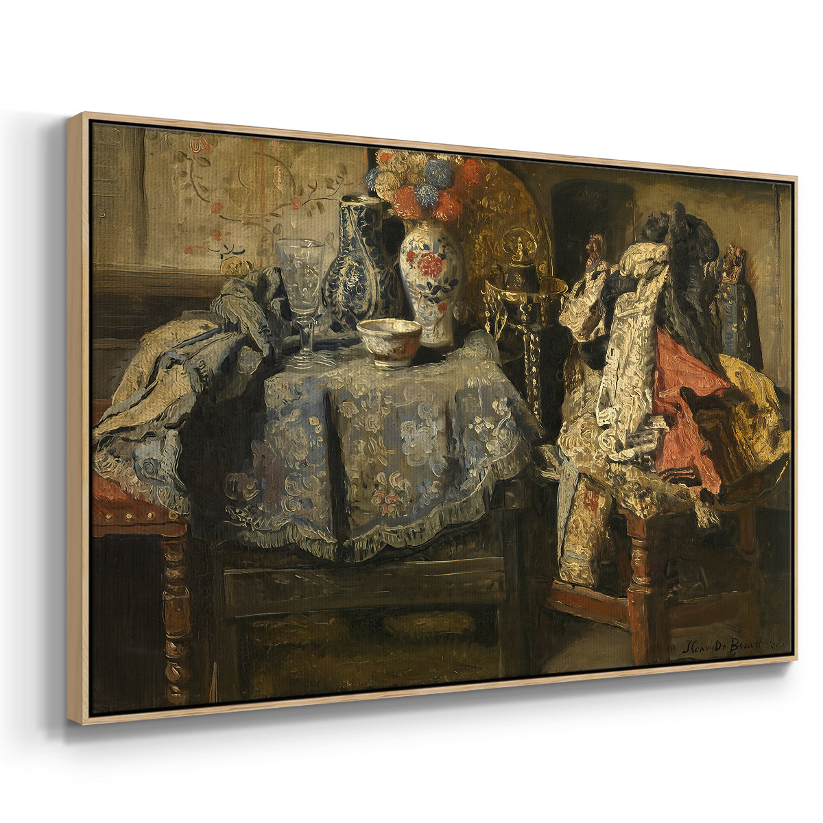 Still Life Requisites, 1885 - Floater Framed Canvas Print